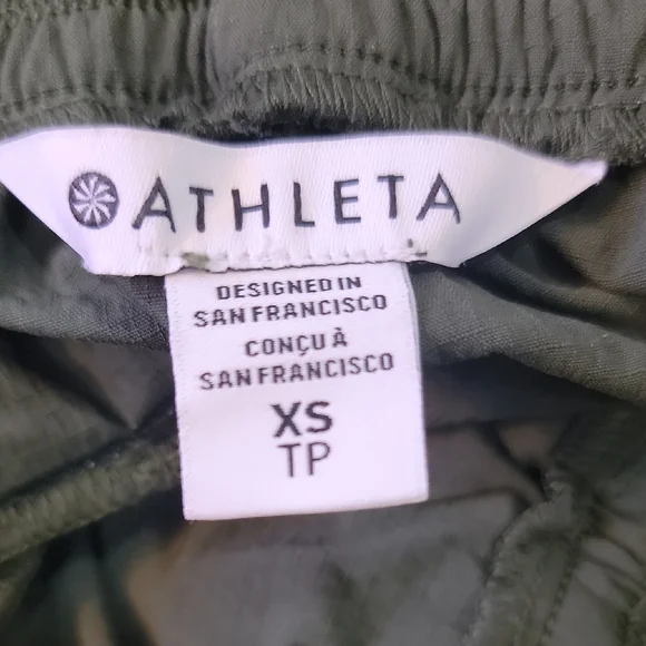 Athleta XS Trekkie Parachute Pants Aspen Olive - Picture 4 of 9